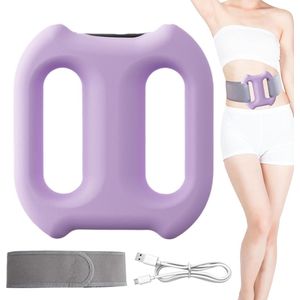 Fascia-massager - Multifunctionele fascia-ring voor het hele lichaam - Fascia-ring voor het hele lichaam - Diepe weefselfascia-ring met 5 snelheden - Draadloze massageroller met riem - Voor spierontspanning in de benen - Fascia-massagering - Paars