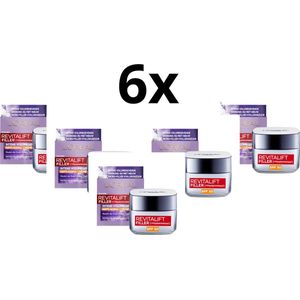 L'Oréal gezicht – dagcrème revitalift filler anti-aging spf 50 6x50 ml voordeel verpakking