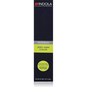 Indola Profession Zero Amm Color Permanent Haarkleur zonder ammoniak # 01.0 zwart natuurlijk 60ml