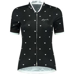 Rogelli - Hearts - Fietsshirt - Zwart, Wit - Korte Mouwen - Dames