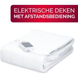 alpina Elektrische Deken - Warmtedeken 1 Persoons - Onderdeken - 3 Standen - Wasbaar - 80 x 150cm - Wit