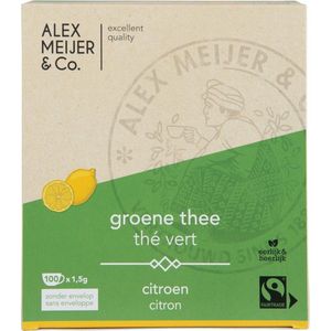 Alex Meijer - Groene Thee Citroen - 100 stuks x 1,5 gram - Fair Trade