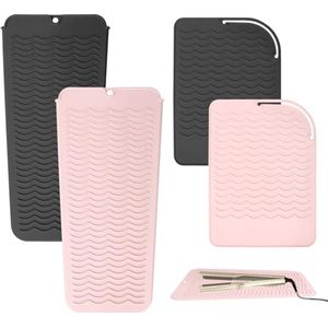 Hittebestendige siliconen mat voor haarstyling gereedschap - 4 stuks