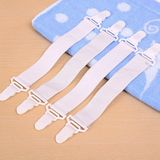 4 STUKS - Lakenklemmen - Laken Bevestigingsband - Lakenspanners Set - Overtrek Spanners - Dekbedspanners - Lakenspanner - Spanners voor lakens en of dekbed - Elastisch - Wit - Hoeslaken klemmen - Klemmen voor bed overtrek - Spanner - Banden - Span