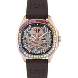 Philipp Plein $keleton $pectre PWRAA0623 Horloge - Siliconen - Bruin - Ø 42 mm
