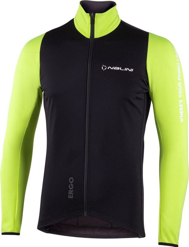 Nalini - NEW CARENA JKT2 - Fietsjack - Geel - Zwart - Winddicht Warm Wielrenjack