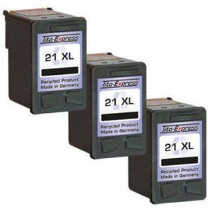 TitoExpress- Inktcartridge / Alternatief voor de HP 21 / 3-pack