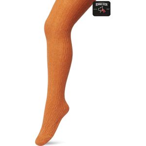 Bonnie Doon - Classic Cable Tights - Maillot - Oranje - Ingebreid Kabel Patroon - Biologisch Katoen