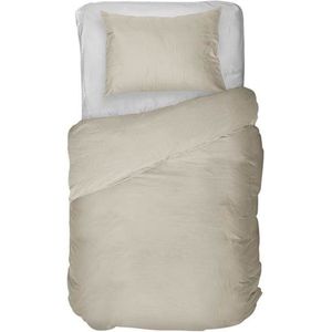 Kayori - Susa - Flanellen Dekbedovertrek - Offwhite - 1-persoons 140x200/220cm + 1 Sloop