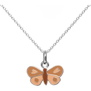 Ketting - Vlinder - Zilver - Emaille - Kind - VanPauline - speciaal cadeau
