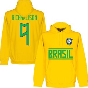 Brazilië Richarlison 9 Team Hoodie - Geel - Kinderen - 116