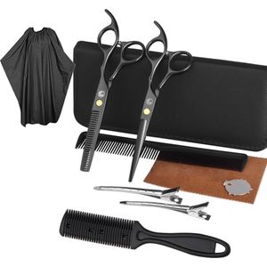 Kappersset met kappersschaar, kammen, clips, vacht 10 delig
