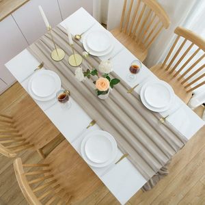 tafelloper - decoratief - feestelijk chiffon 70 x 420 cm in kameel tafeldecoratie bruiloft tafelband stof voor verjaardagen kerstmis