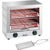 Bartscher - Toaster/ Kwarts gratineeroven, dubbel - RVS/zilver