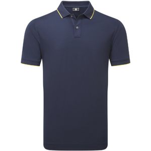 Footjoy Stretch Pique Heren Polo Shirt Navy/Taxi