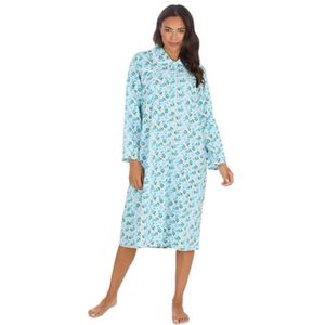 Dames - Flanellen Nachthemd - Ivoor - 100% Geborsteld Katoen