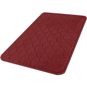 Urban Living Badkamerkleedje/badmat tapijt - memory foam - donkerrood - 50 x 80 cm - anti slip