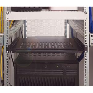 19 inch inschuifvak 1 HE voor standaard serverkasten - diepte 350mm - maximaal 10kg draagkracht - zwart