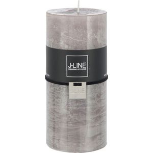 J-Line cilinderkaars Topo - grijs - large - 52U - 6 stuks