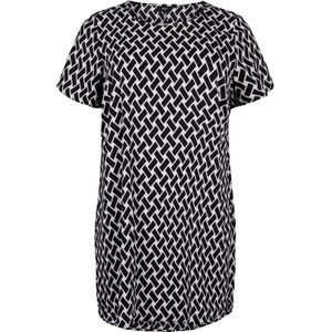 ZIZZI CAANNI, S/S, ABK DRESS Dames Jurk - Black - Maat M (46-48)