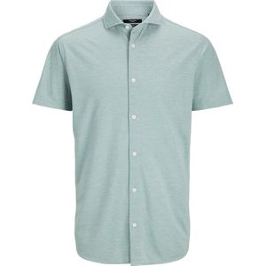 Jack & Jones Overhemd Jprblarian Pique Shirt S/s 12258626 Bottle Green/slim Fit Mannen Maat - XL