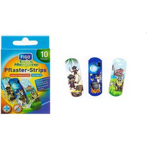 Figo Waterafstotende Kinderpleister - Strips - Kleine Avonturiers - 2 x 10 Stuks = 20 Stuks !!