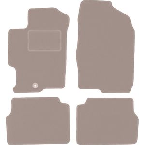 Beige veloursmatten voor: Mazda 6 I GG / GY stationwagen, sedan, liftback (2002-2007)