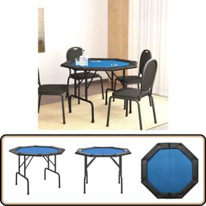 vidaXL inklapbare pokertafel blauw 8 spelers Pokertafel - Pokertafels - Poker Tafel - Inklapbare Pokertafel