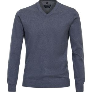 Casa Moda Pullover V-Hals Blauw - Maat M - Heren - Pullovers