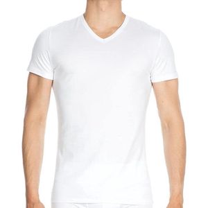 Dim T-shirt V-hals - 3 Pack 0HY White - maat S (S) - Heren Volwassenen - 100% katoen- 00DN-0HY-S