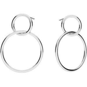 ARLIZI 2206 Oorbellen twee ringen - sterling zilver - 2,3 cm