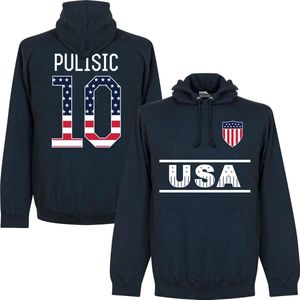 Verenigde Staten Team Pulisic 10 (Independence Day) Hoodie - Navy - L