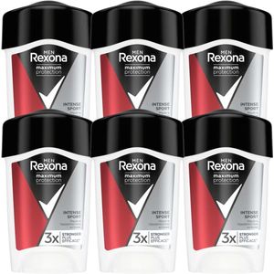 Rexona Deo stick - Creme Men – Max Protection - Intense Sport - 6 stuks - Voordeelverpakking