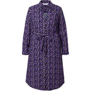 Angel of Style Angel of Style - Dames - Overhemdblouse midi-lengte stippen lange mouwen - Zwart - Maat 42