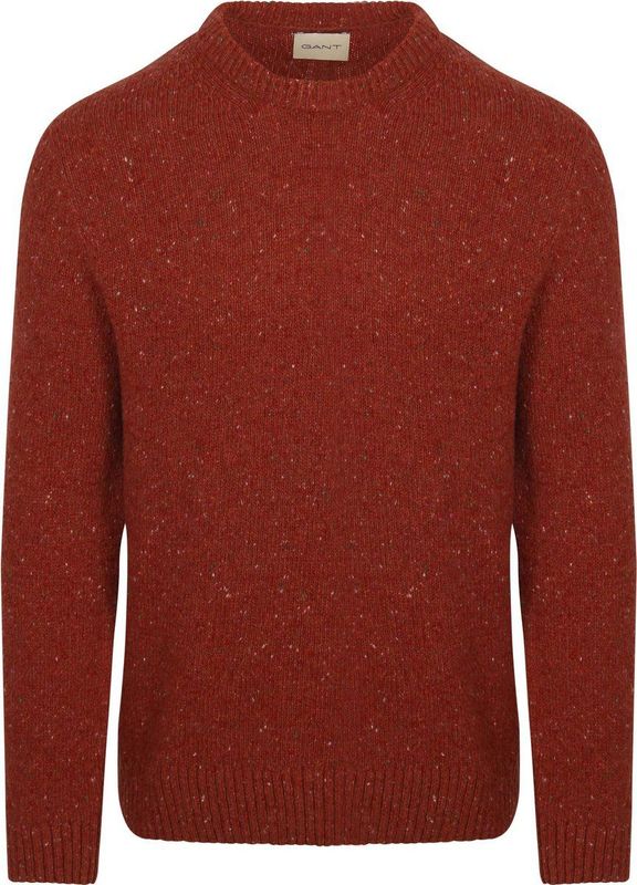 Gant - Pullover Wool Blend - Rust - Heren - Pullovers