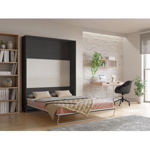 Vente-unique Bedkast hout antracietgrijs 160 x 200 cm MALINA