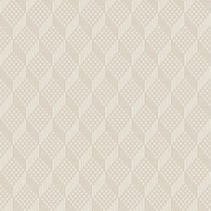 Dutch Wallcoverings - Grace 3D stitched cube cream - vliesbehang - 10m x 53cm - GR322302