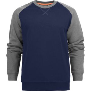 Mac One SWEATSHIRT CREWNECK DAVID 2532029 - marine/grijs mêlée - 3XL