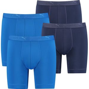 BOXERS 4 PACK PUMA lange boxershort heren sport microfiber + elastische / functionele onderbroek heren (S - XL)