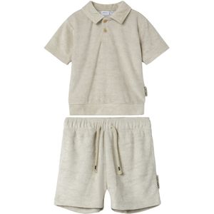 Name it polo en short jongens - beige - NMMfrede - maat 116