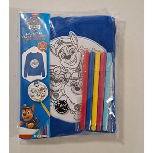 Paw Patrol Chase Kleur je Eigen Trui Maat 98-104