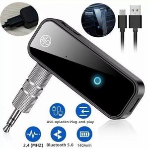 Bluetooth Receiver Auto BT 5.0-FM-zender voor in de auto - Draadloze 3,5mm-aansluiting - Adapter voor AUX-ontvanger - Muziekstereo
