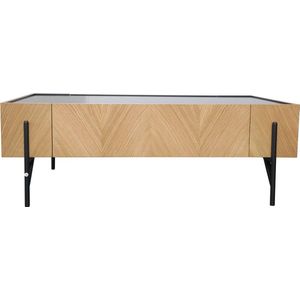 Concept-U - Lichte houten salontafel met 2 grote laden SEQUOIA