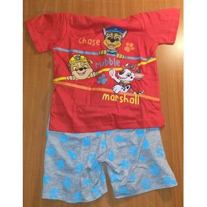 Paw Patrol shortama / pyjama team Patrol rood/grijs maat 122