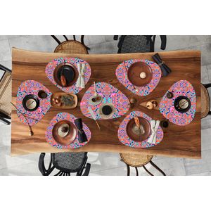 Placemat organisch - Placemats organic - Onderleggers - Patronen - Lavalamp - Abstract - 10 stuks