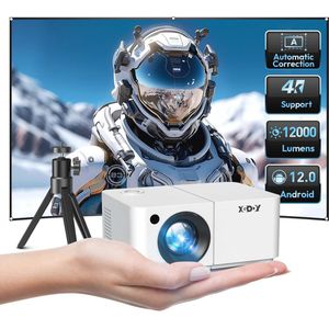 Draagbare Mini-Beamer met Android 12, 1080p en WiFi 6