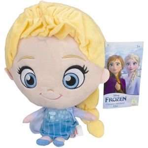 Elsa met Geluid - Disney Frozen Pluche Knuffel 20 cm {Frozen 2 Plush Toy | Speelgoed knuffeldier knuffelpop voor kinderen jongens meisjes | Anna, Elsa, Sven, Olaf, Kristoff, Hans}