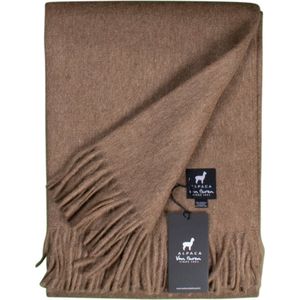 Van Buren - Alpaca Wollen Plaid - Caramel - Deken van Alpaca Wol - 200x150cm
