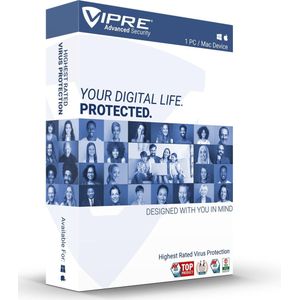 Vipre Advanced Security (1 apparaat/1 jaar) - Windows/MAC download - Engelstalige software