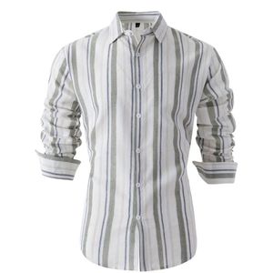 Nivard Linnen Blouse Heren - t shirt - Polo - Overhemd - Shirt - Zomer - Ibiza Stijl - Groen - Maat L